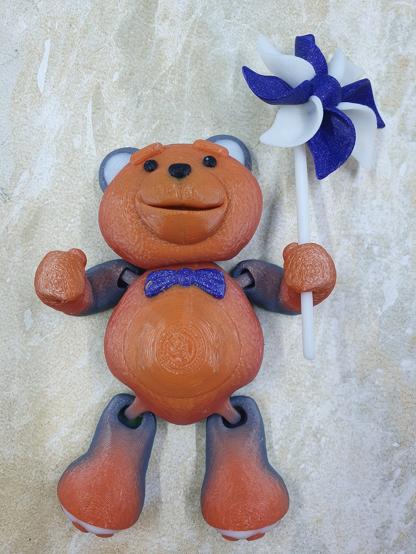 Teddy Bear - Boy with Pinwheel