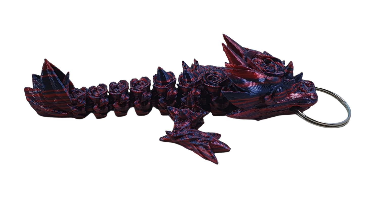 Rose Dragon Keychains