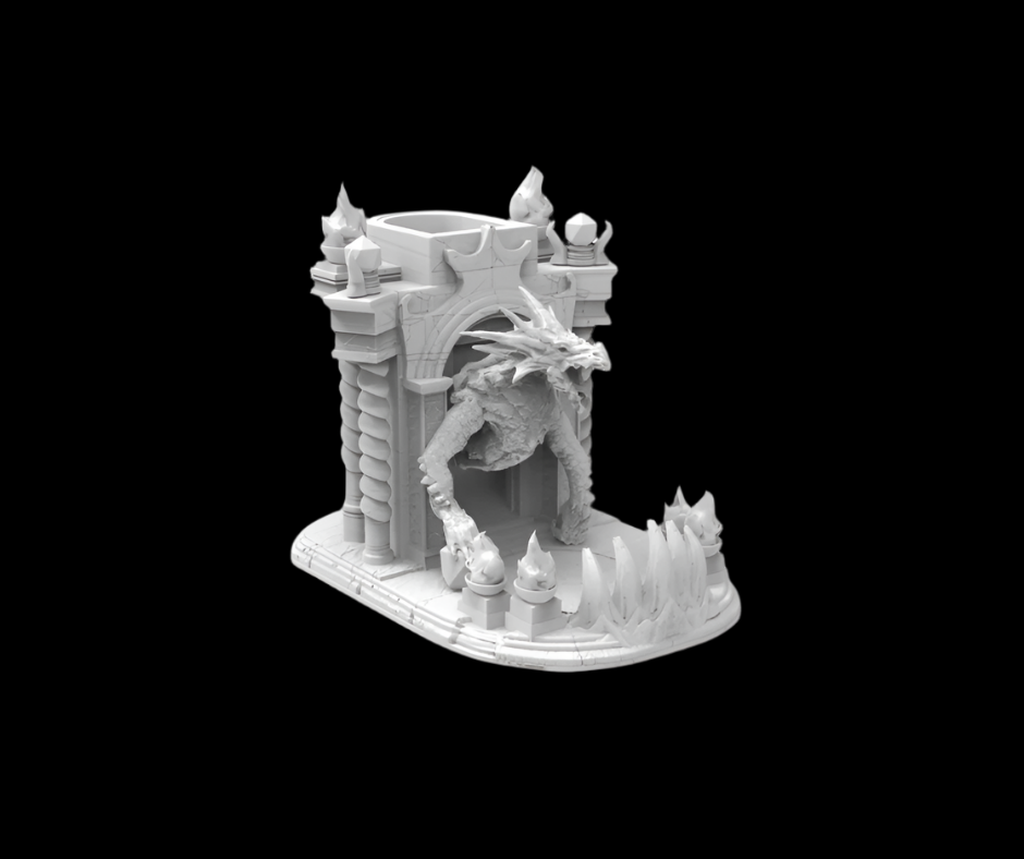Elder Dragon Dice Tower (Grey)