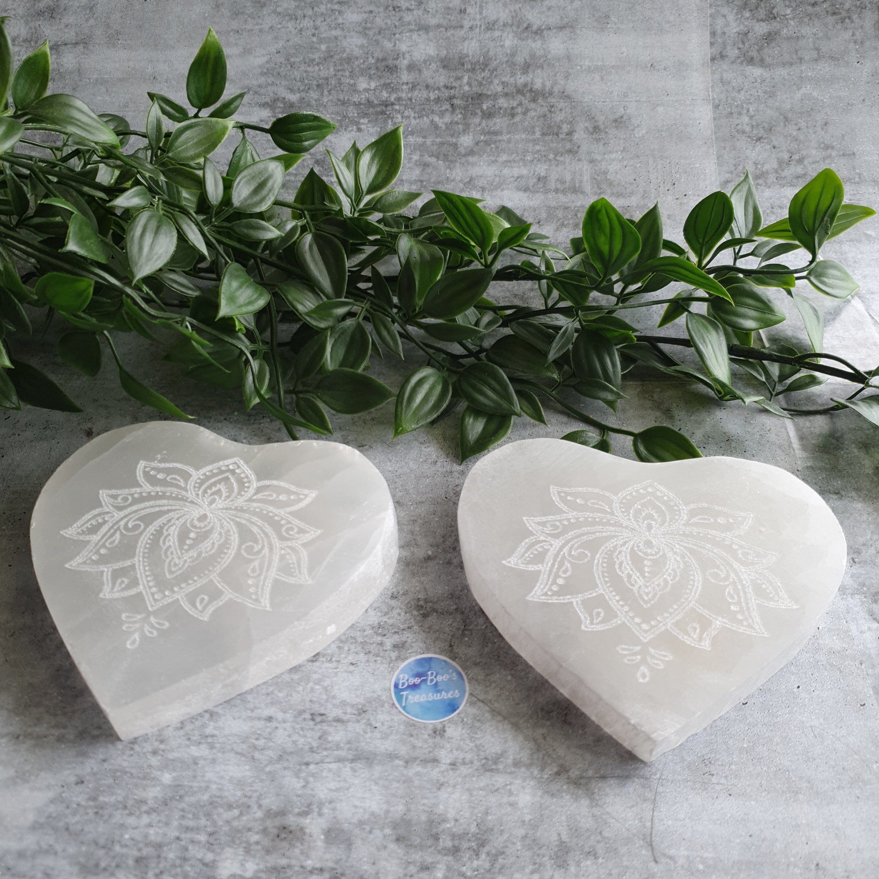 Selenite Lotus Heart Charging Plate