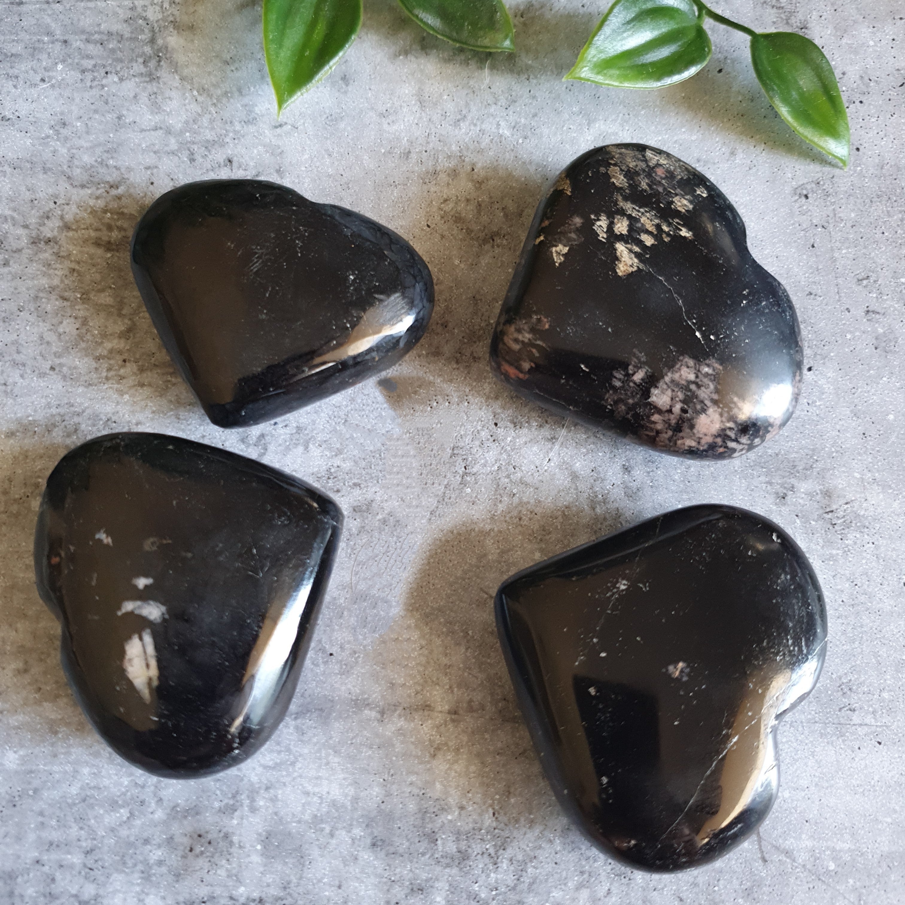 Snowflake Obsidian Heart