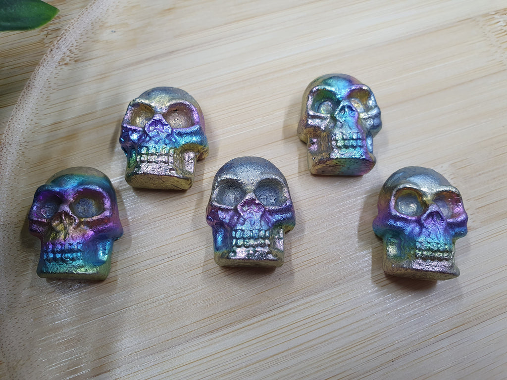 Bismuth Skull Carvings