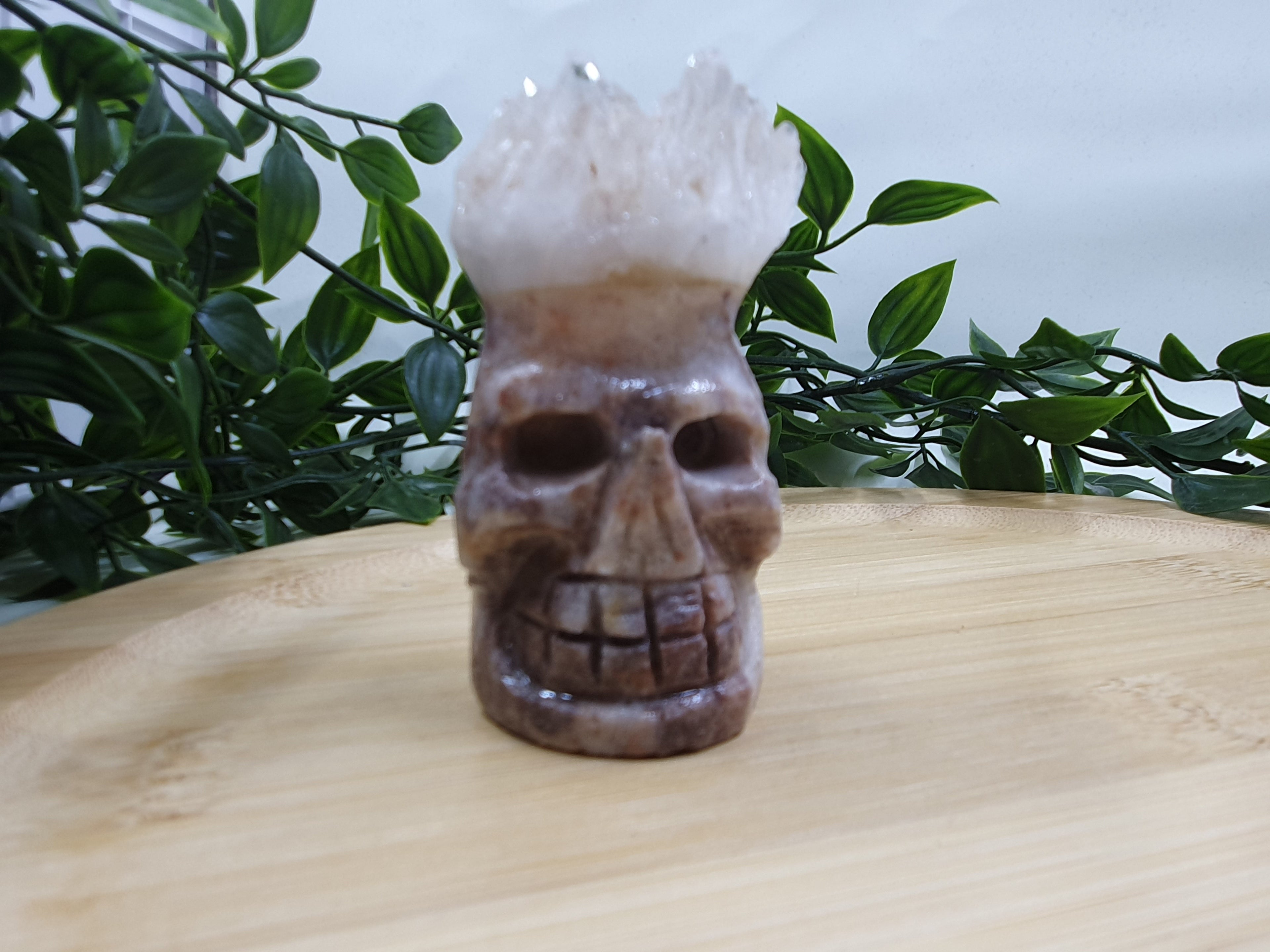 Clear Quartz Skull Head Cluster