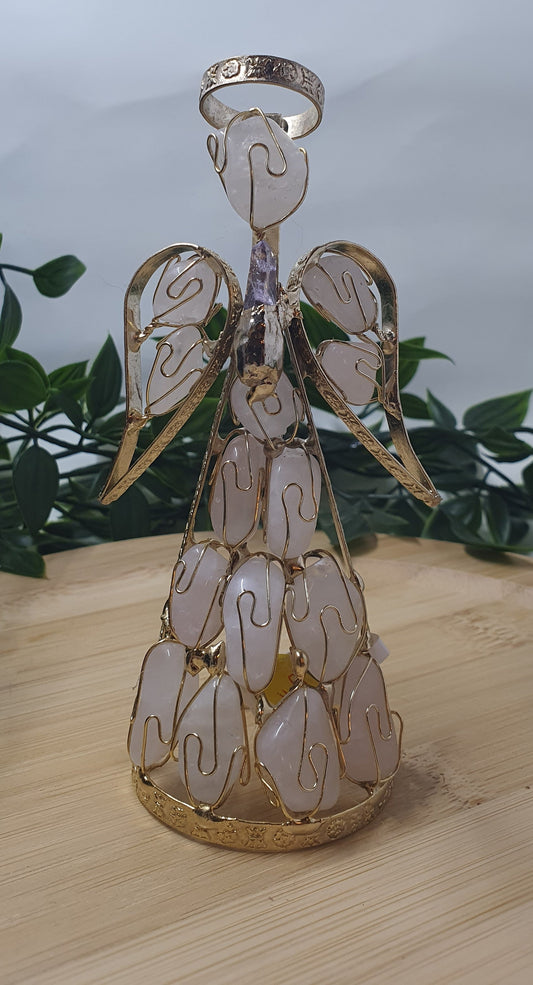 Rose Quartz Angel Figurine