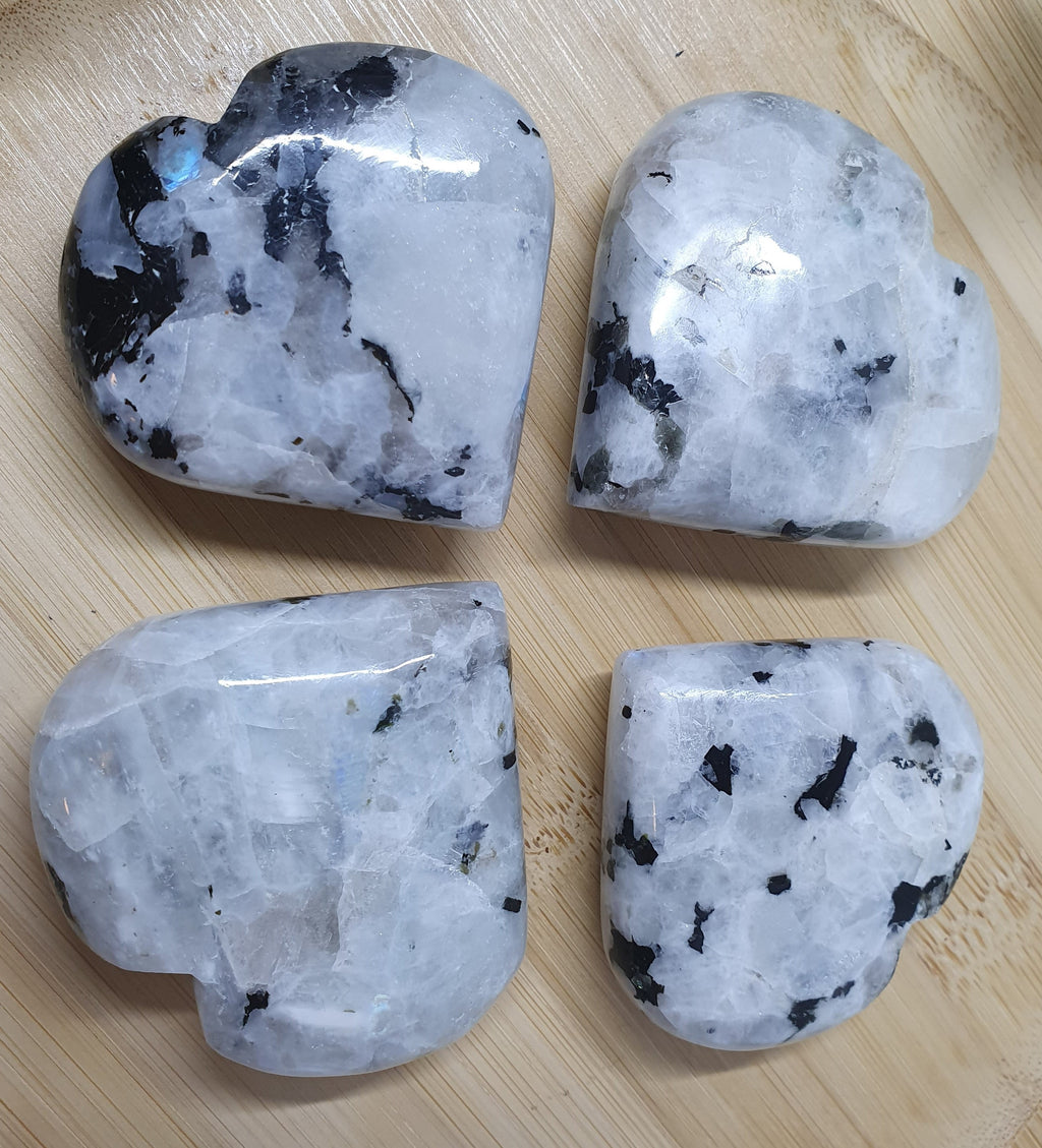 Rainbow Moonstone Heart