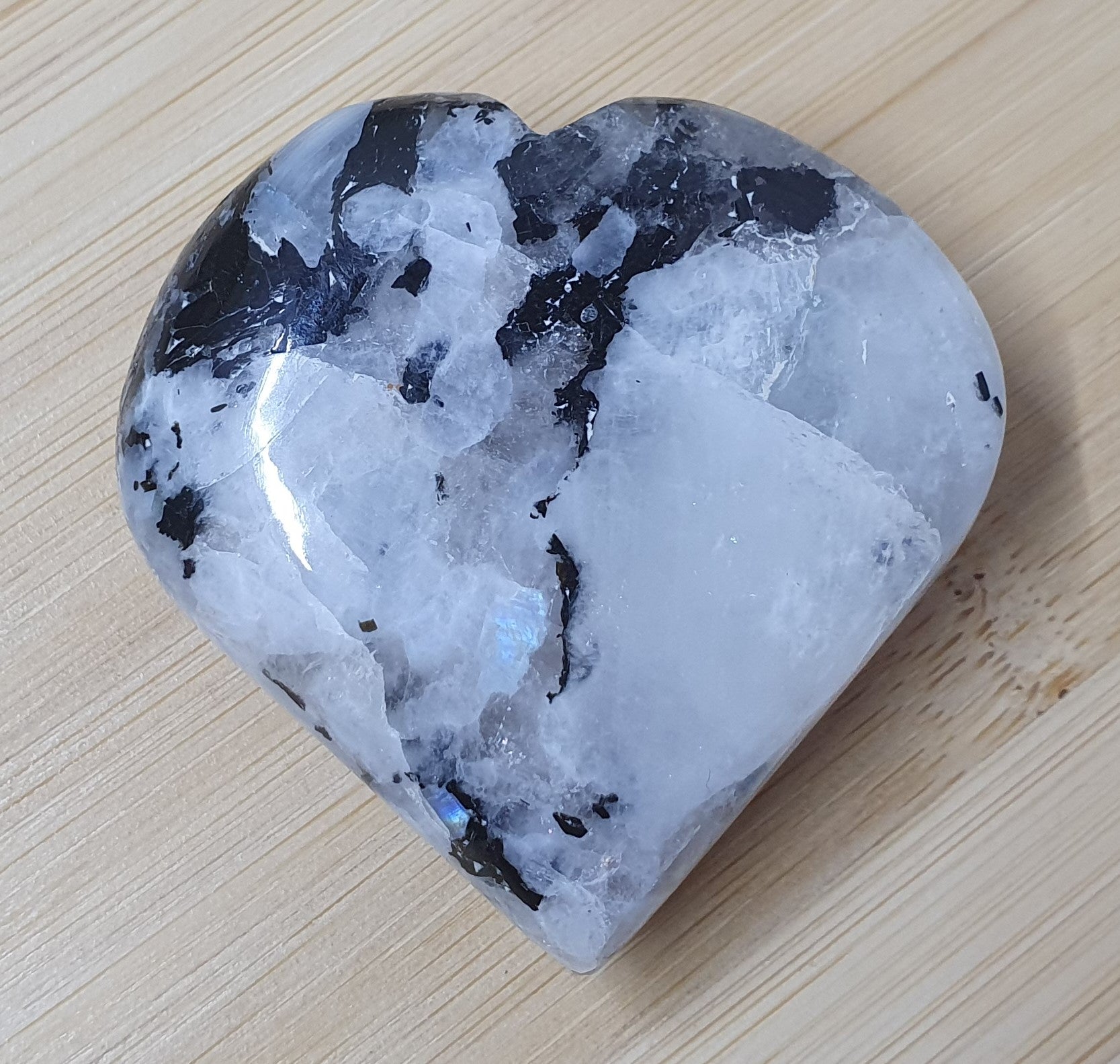 Rainbow Moonstone Heart