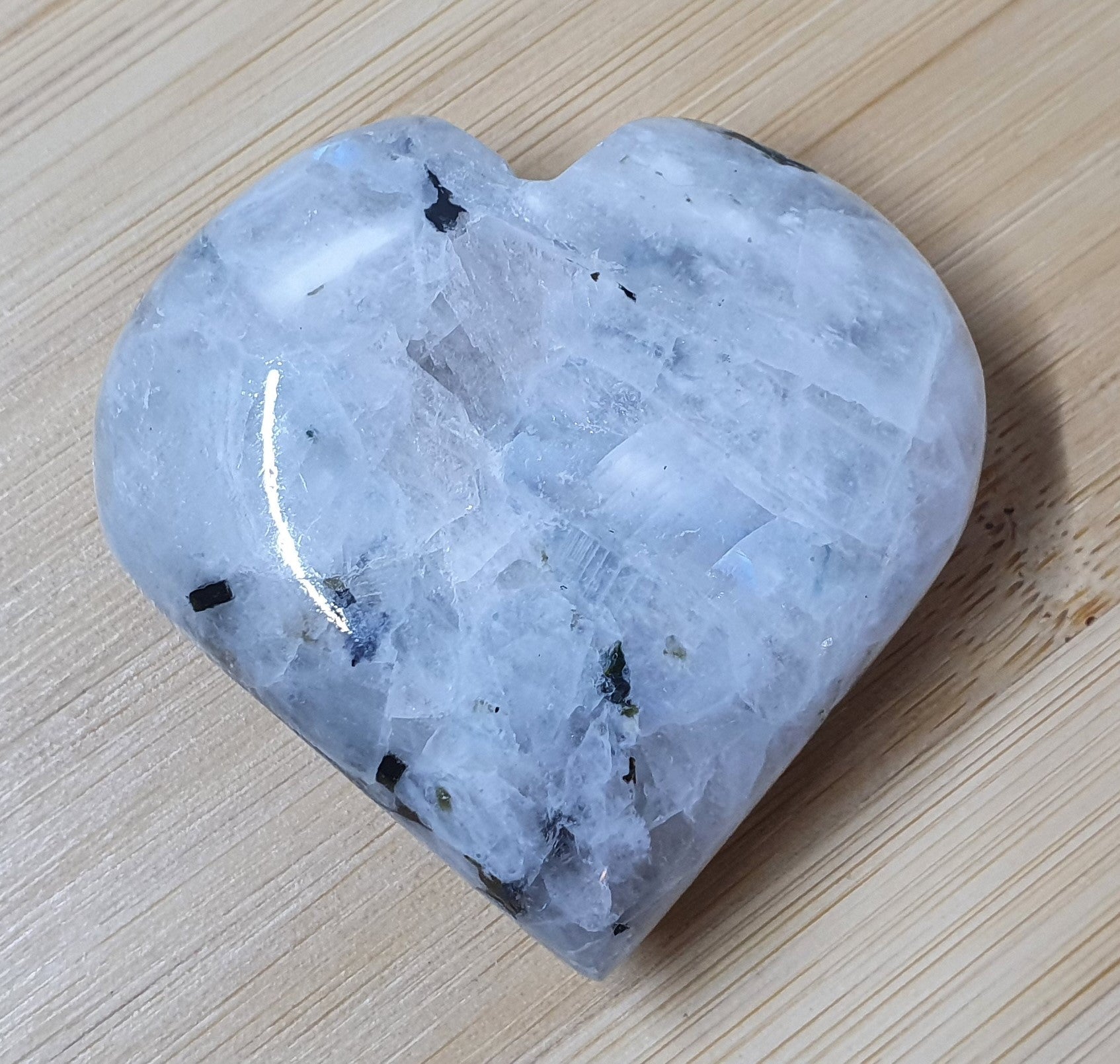 Rainbow Moonstone Heart