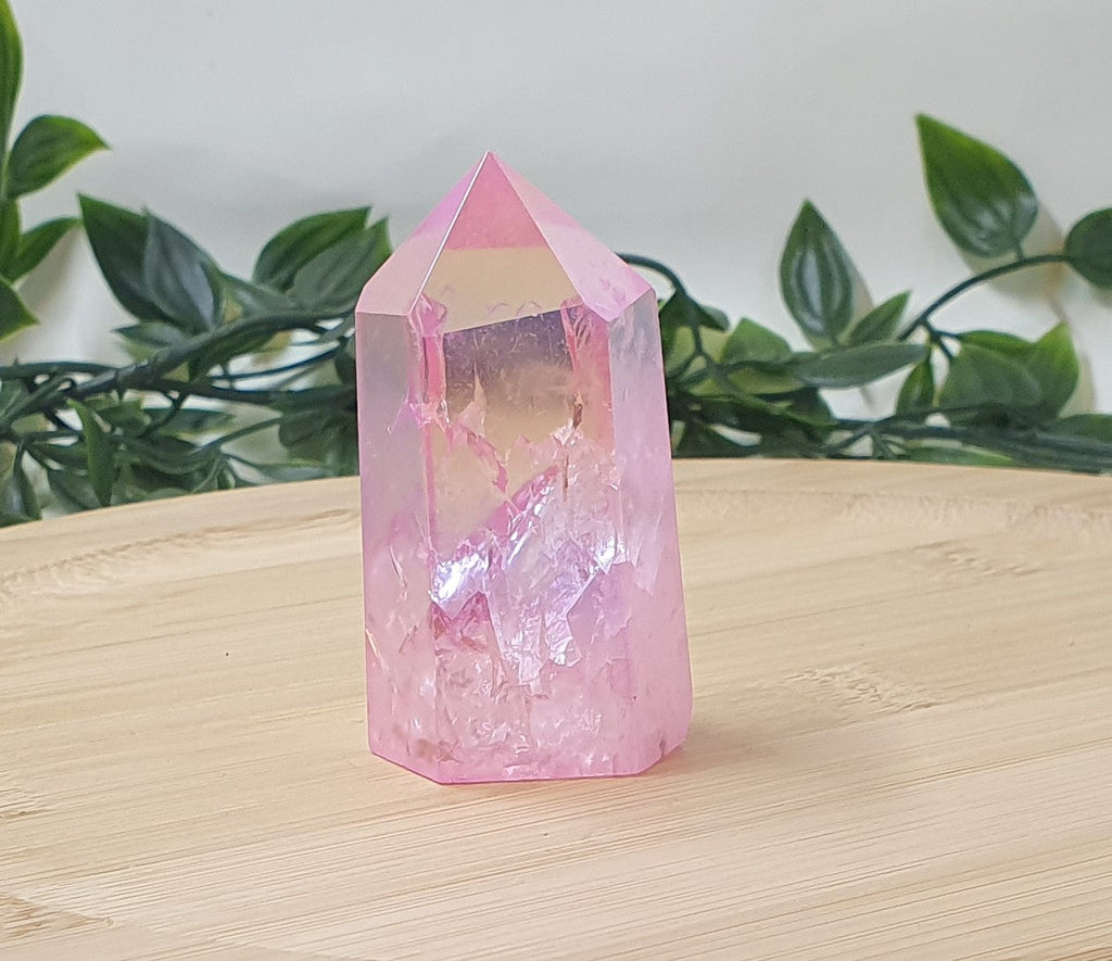Pink Crackle Quartz Points