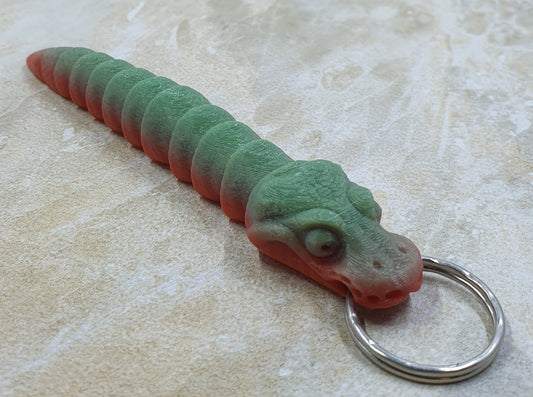 Bald Headed Python Snake Keychains #3