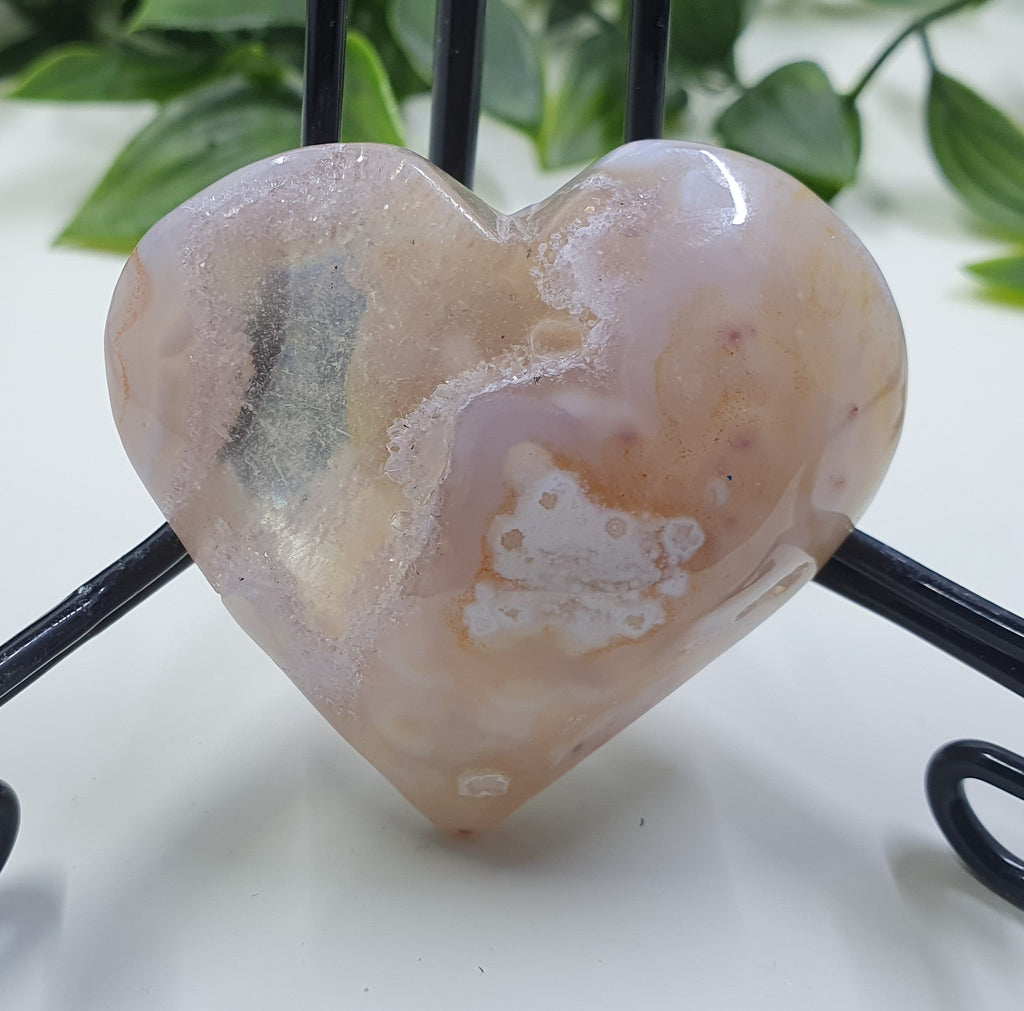 Flower Agate Hearts