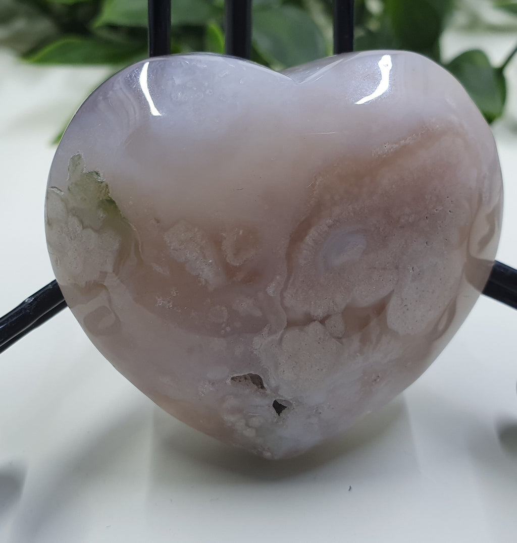 Flower Agate Hearts