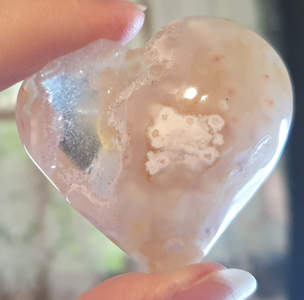 Flower Agate Hearts