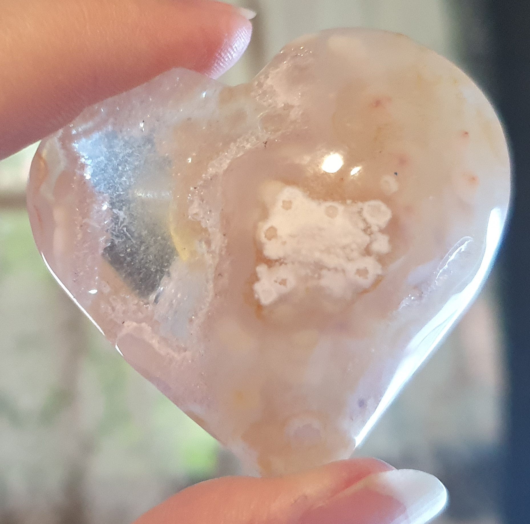 Flower Agate Hearts