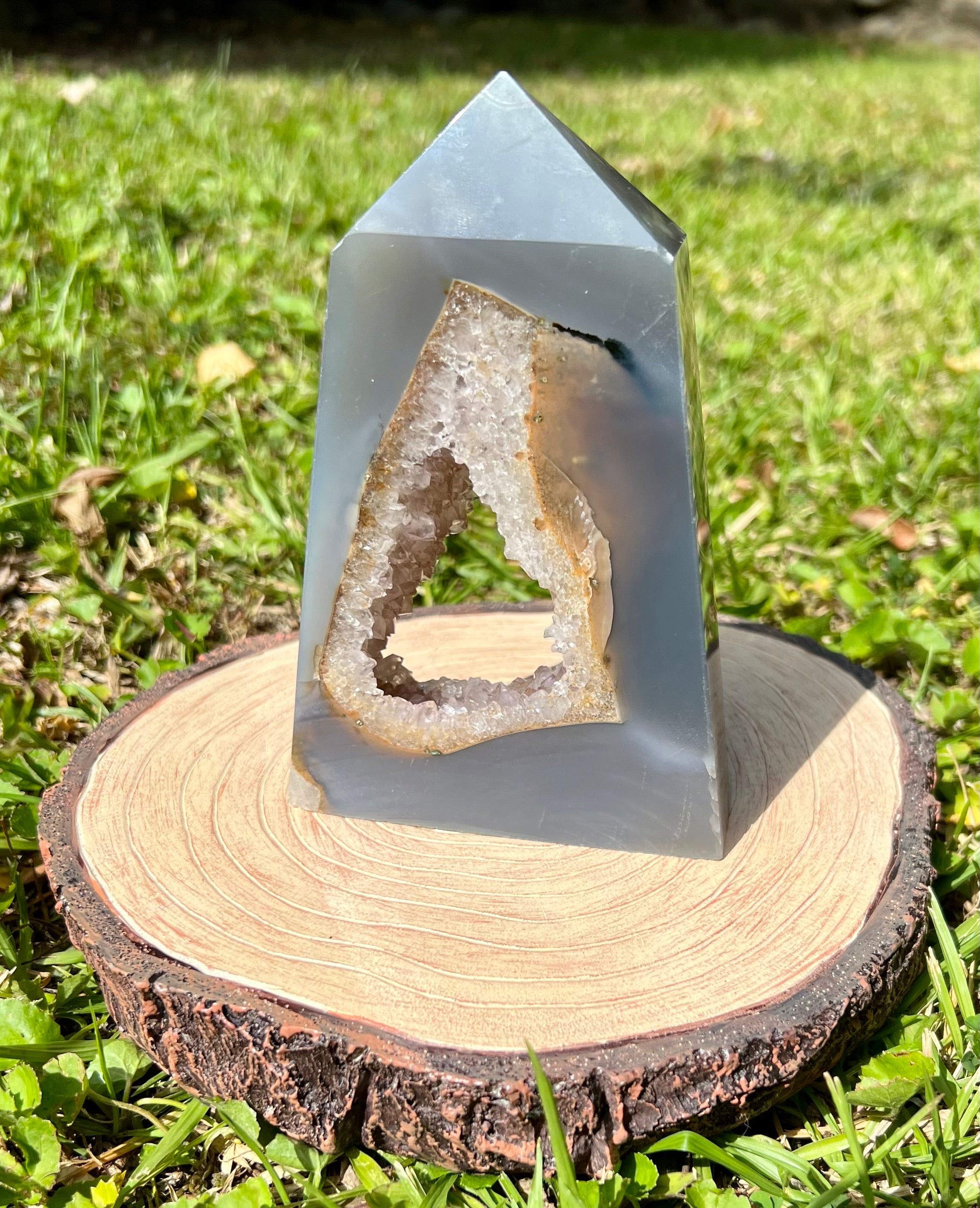 Amethyst Druzy Agate Freeform