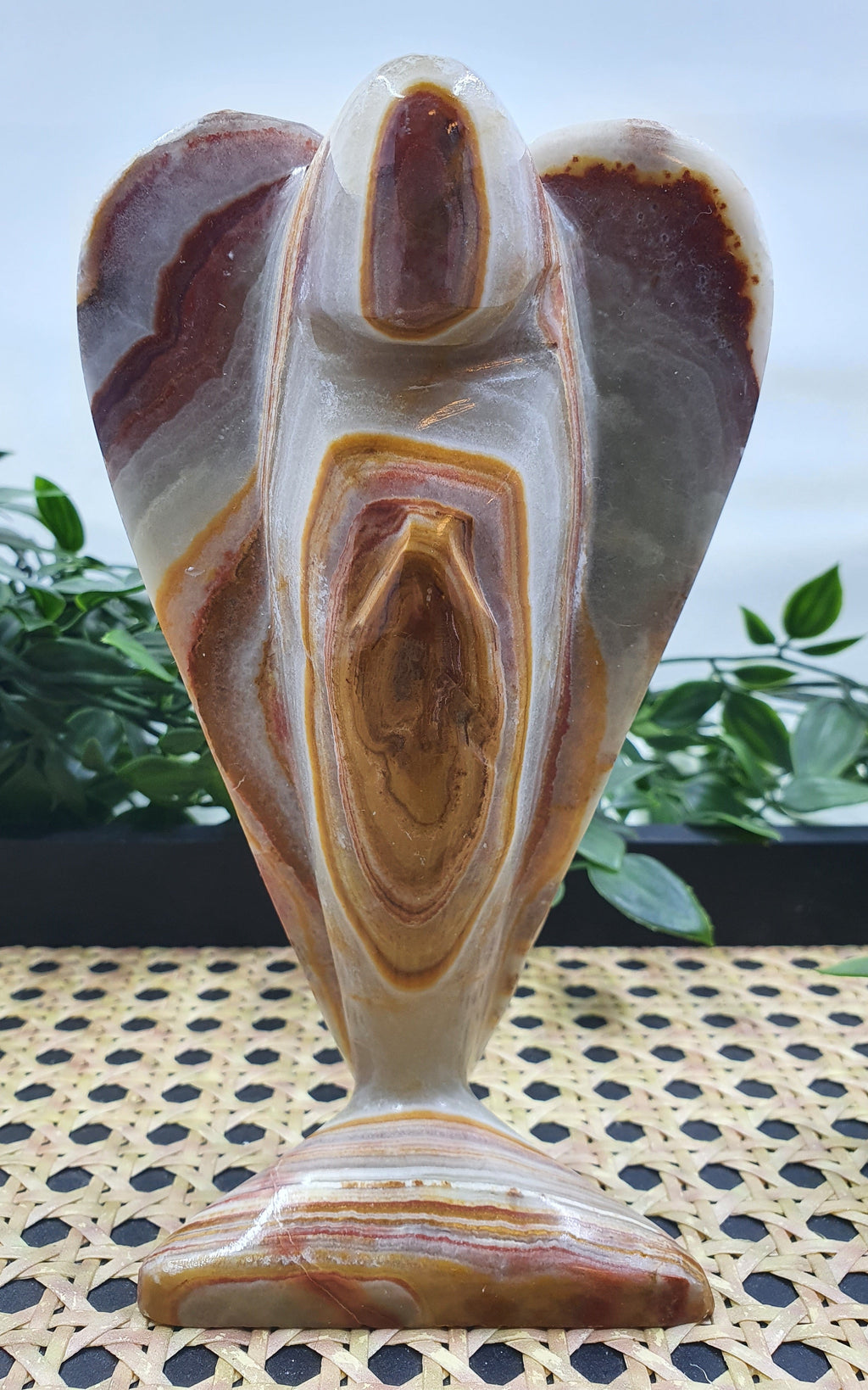 Green Onyx Angel Carving #3