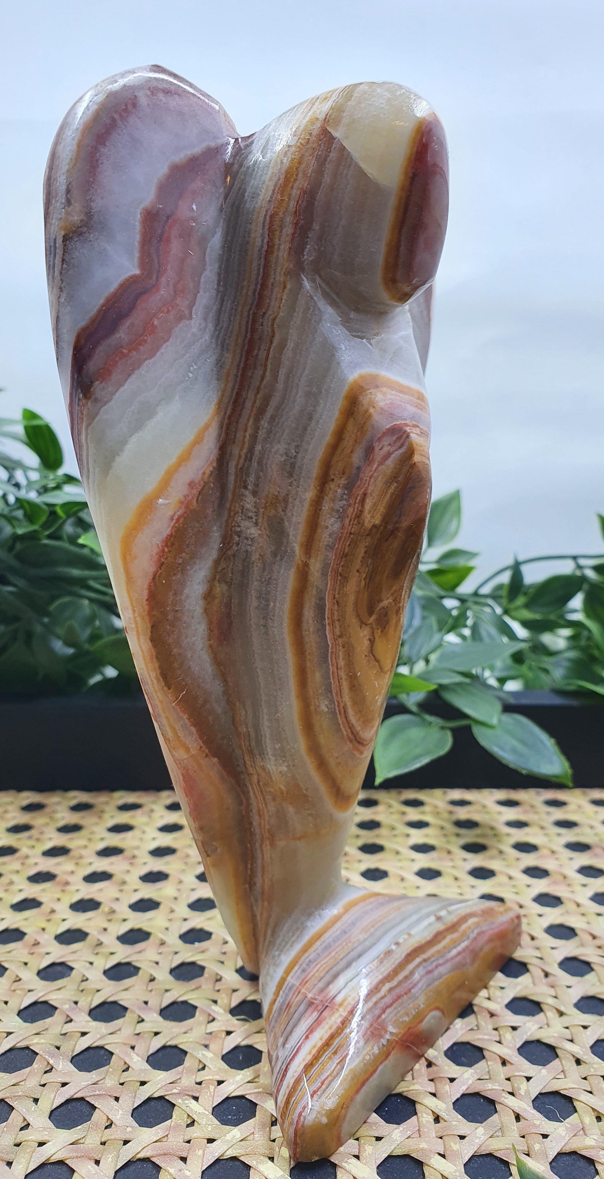 Green Onyx Angel Carving #3