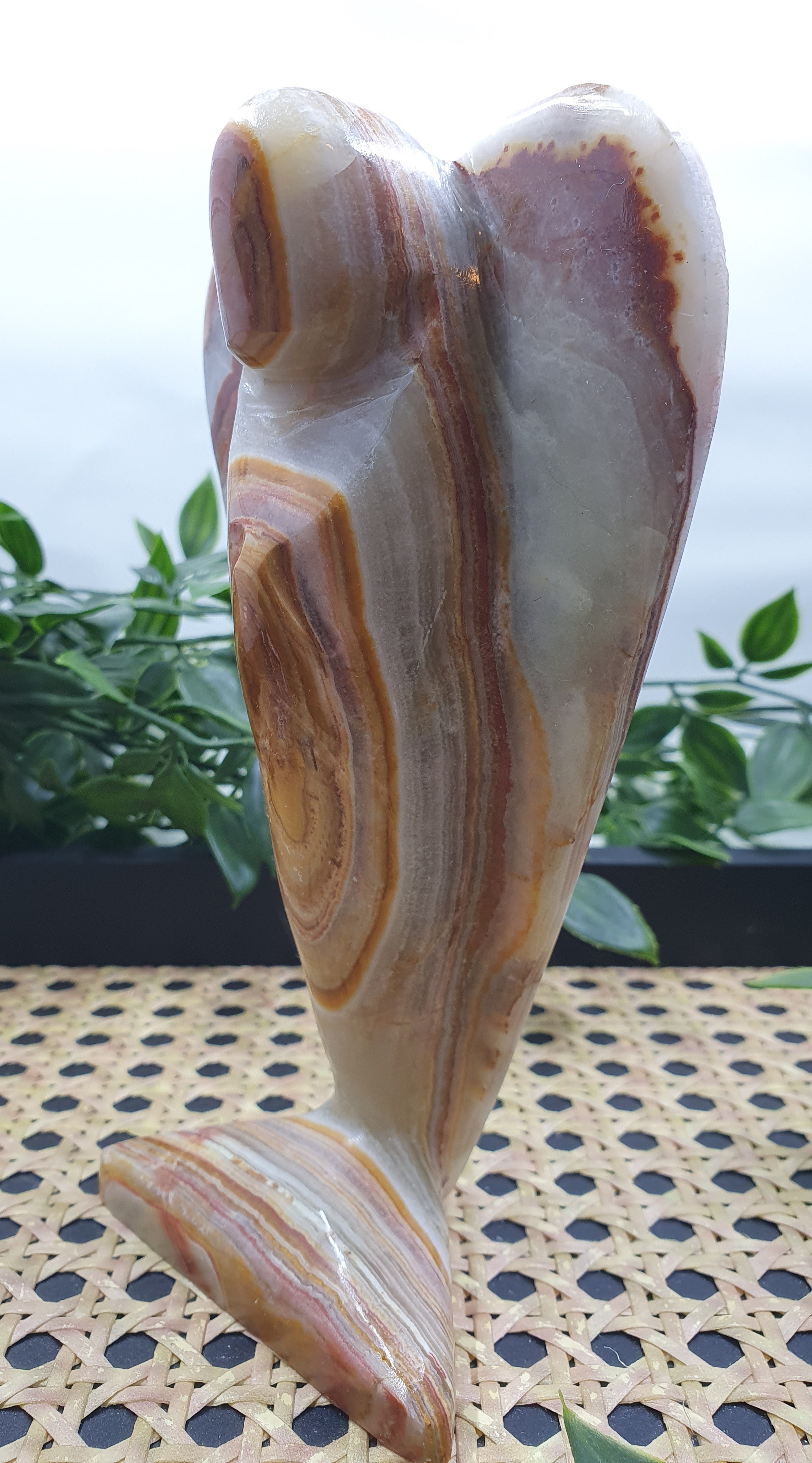 Green Onyx Angel Carving #3