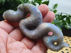 Labradorite Snake Carving