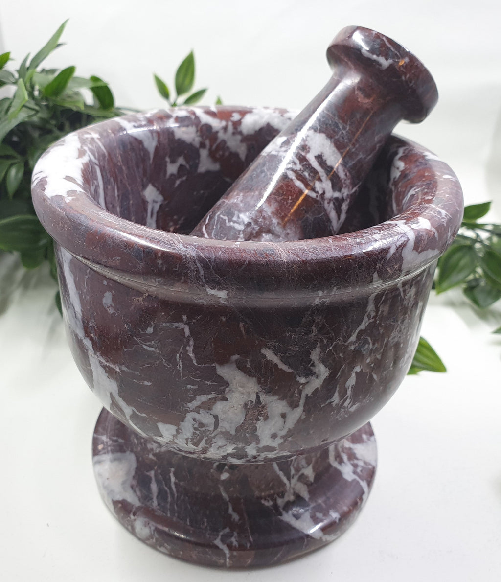 Red Onyx Mortar and Pestle