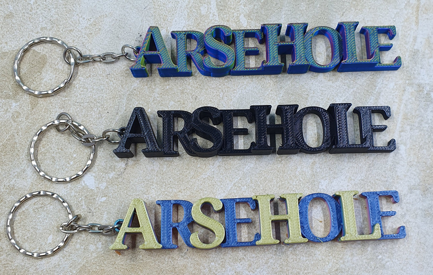 Naughty Word KeyChains Series 2 - (Warning Some Words May Offend)