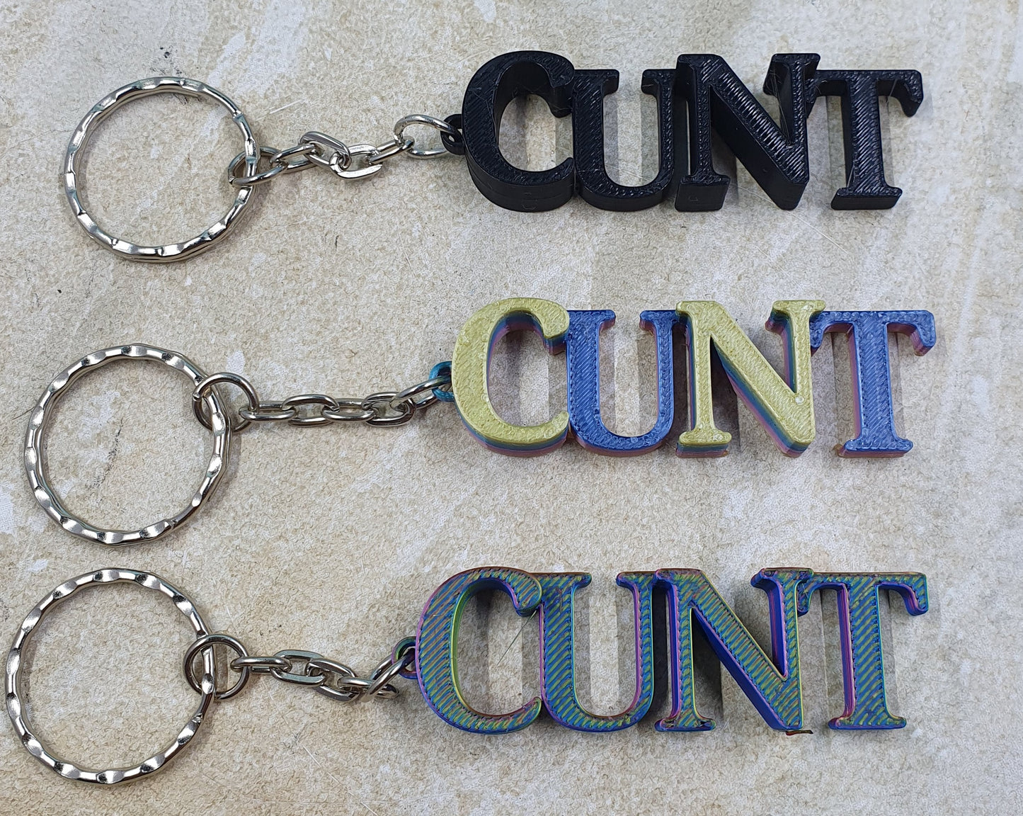 Naughty Word KeyChains Series 2 - (Warning Some Words May Offend)