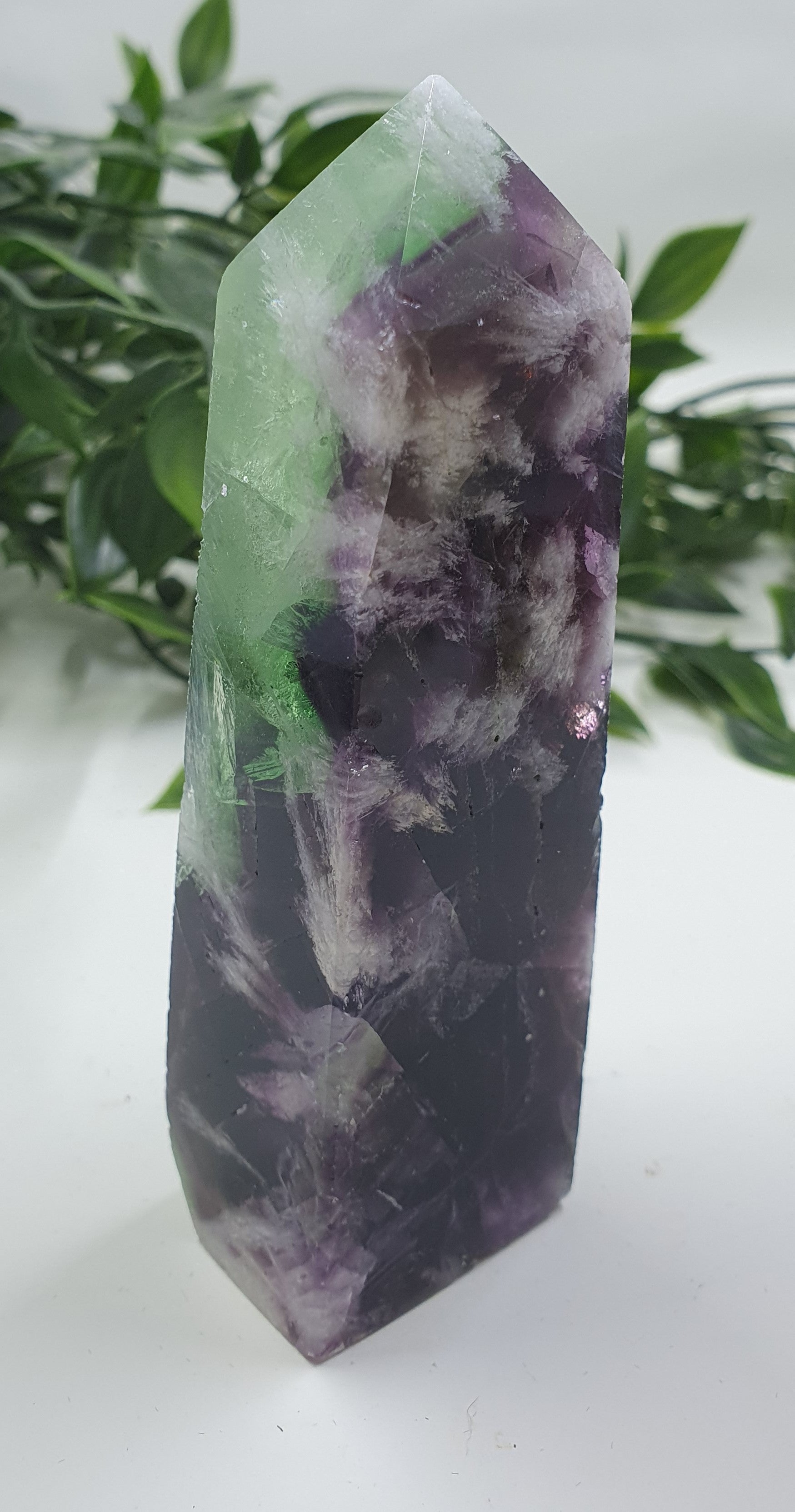 Snowflake Fluorite Point #1