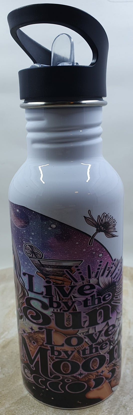 "Live By the Sun Love By the Moon" Water Bottle