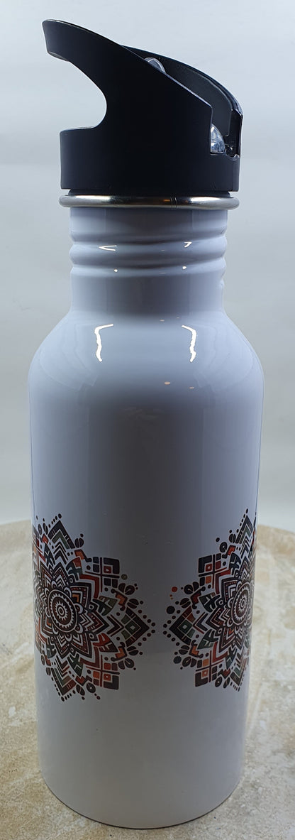 "Mandala Skull" Water Bottle (Brown)