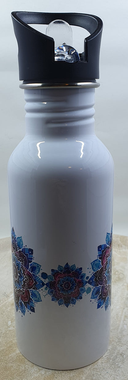 "Mandala Skull" Water Bottle (Rainbow)