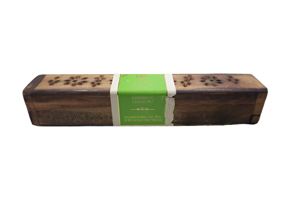 Wooden Incense Box with Incense Sticks