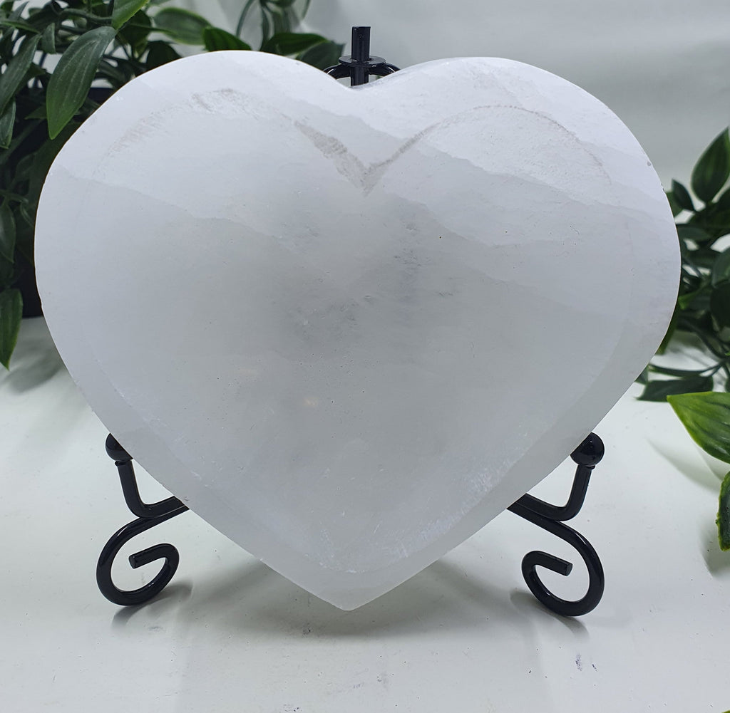 Selenite Medium Heart Trinket Bowl