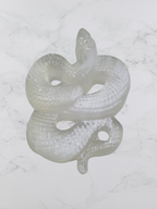 Selenite Snake Carving