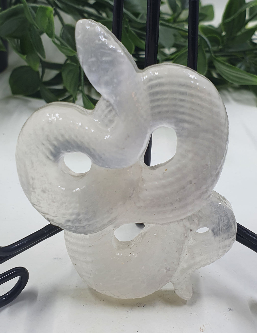 Selenite Snake Carving