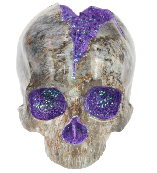 Skull with Purple Geode