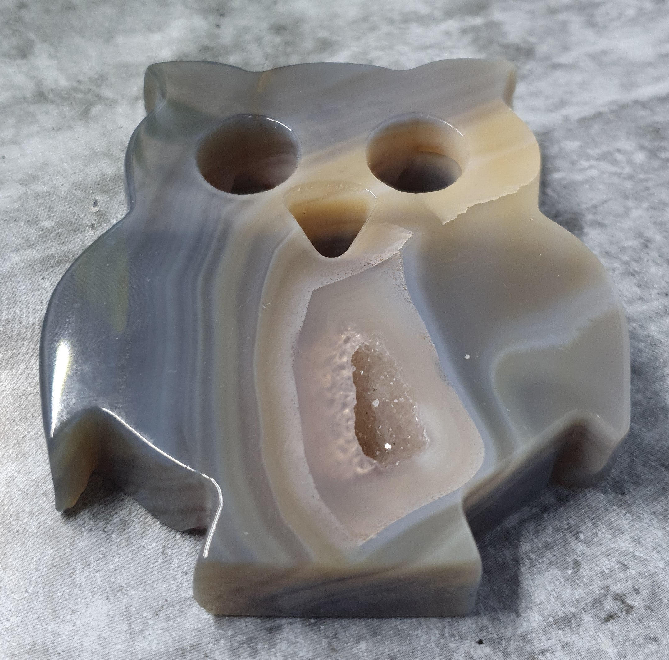 Druzy Agate Owl #1