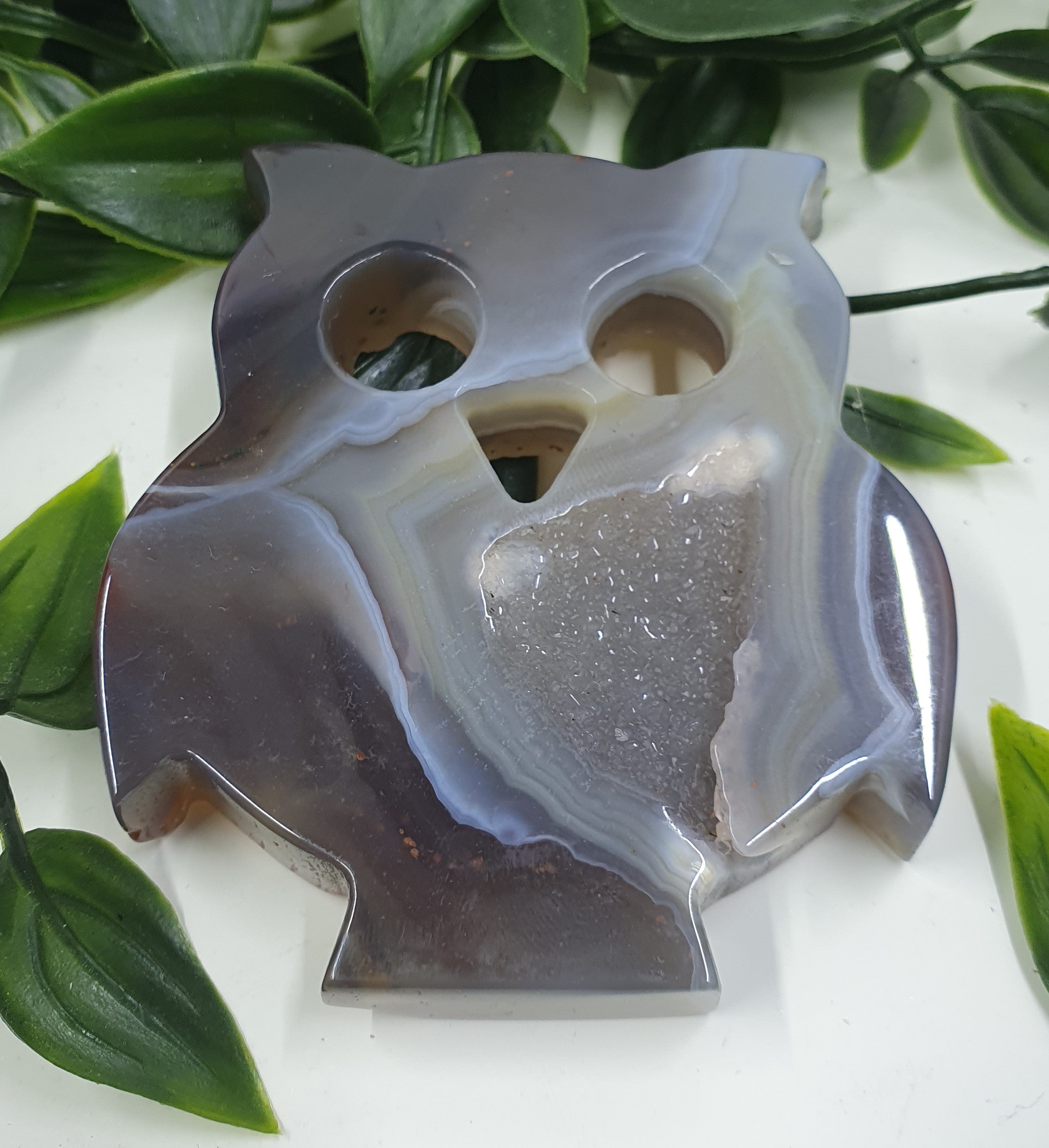 Druzy Agate Owl #3