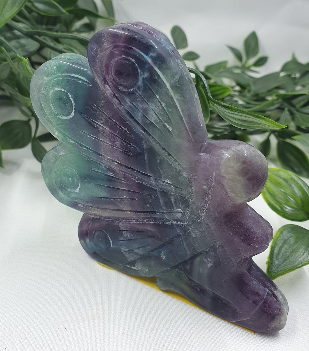Fluorite Butterfly Fairy Carving #1