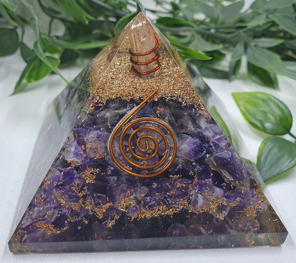 Amethyst Orgonite Pyramids