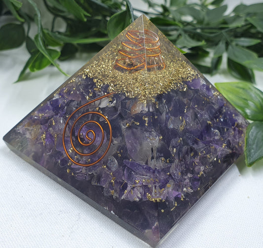 Amethyst Orgonite Pyramid #6
