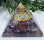 Amethyst Orgonite Pyramids