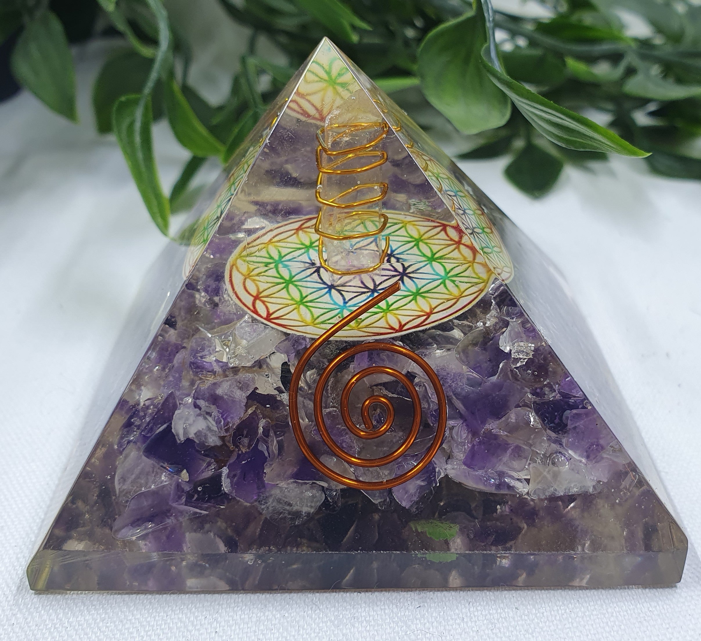 Amethyst Orgonite Pyramids