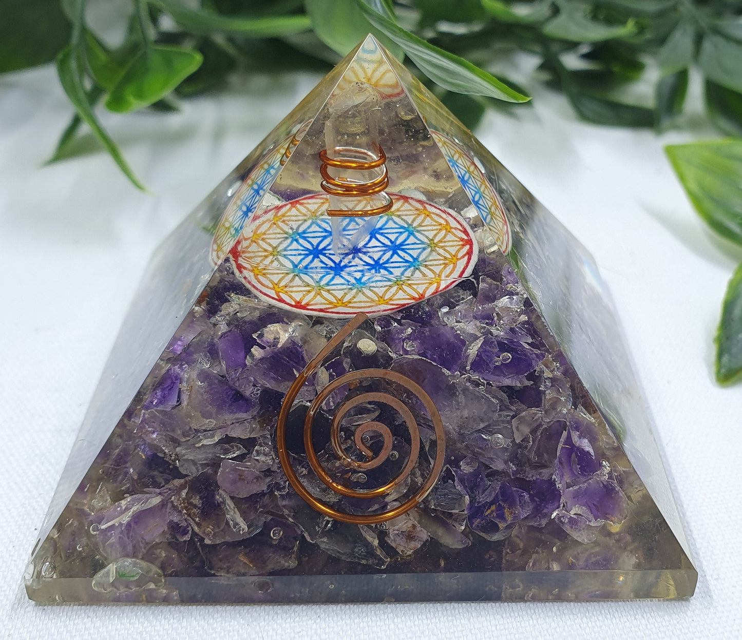 Amethyst Orgonite Pyramid #16