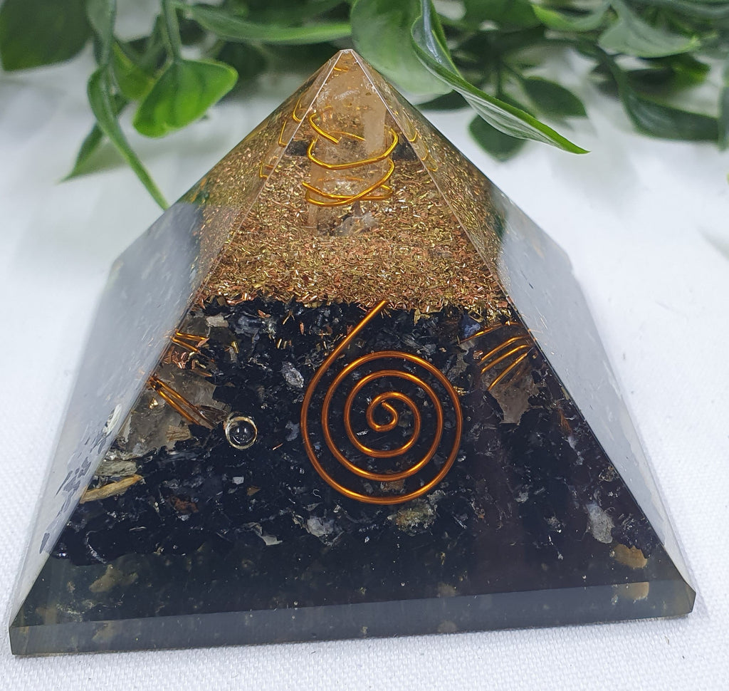 Black Obsidian Orgonite Pyramid #17