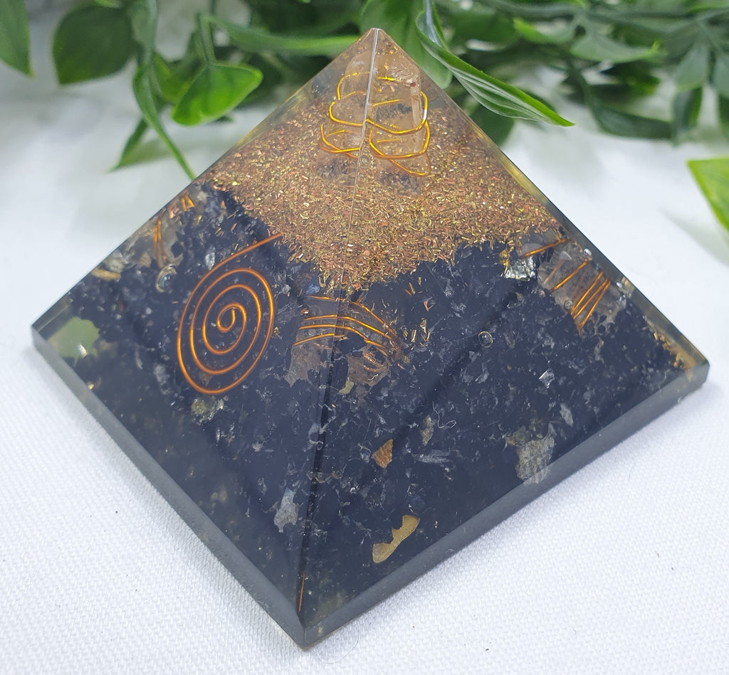 Black Obsidian Orgonite Pyramid #17