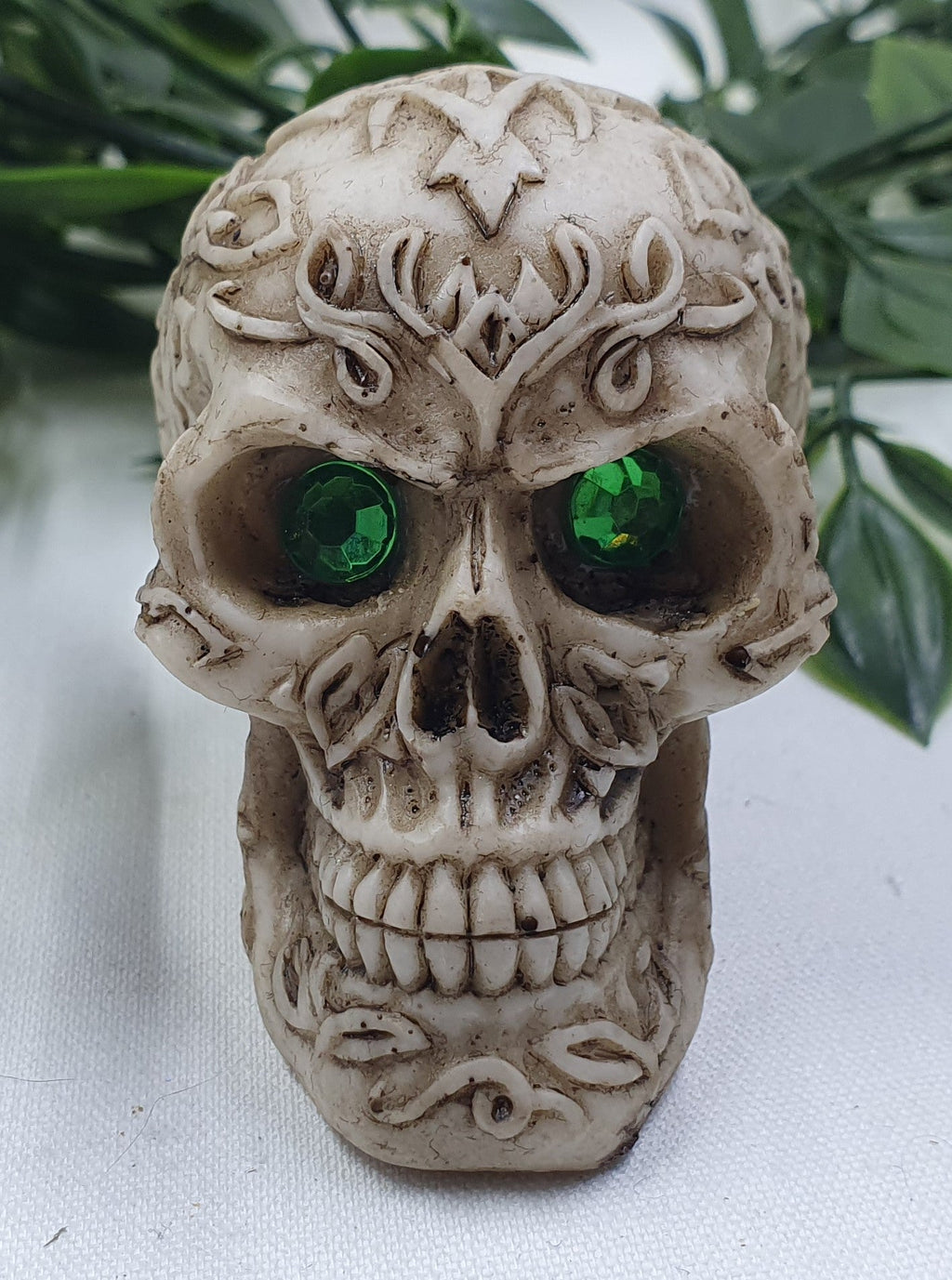 Skulls with Green Eyes