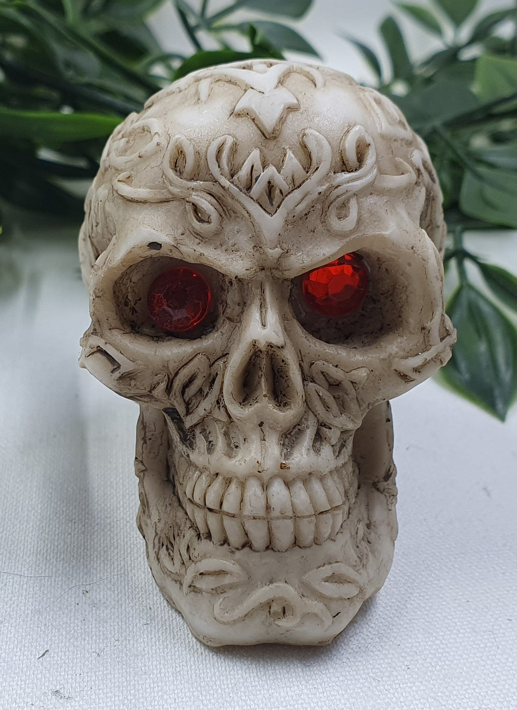 Skulls with Red Eyes
