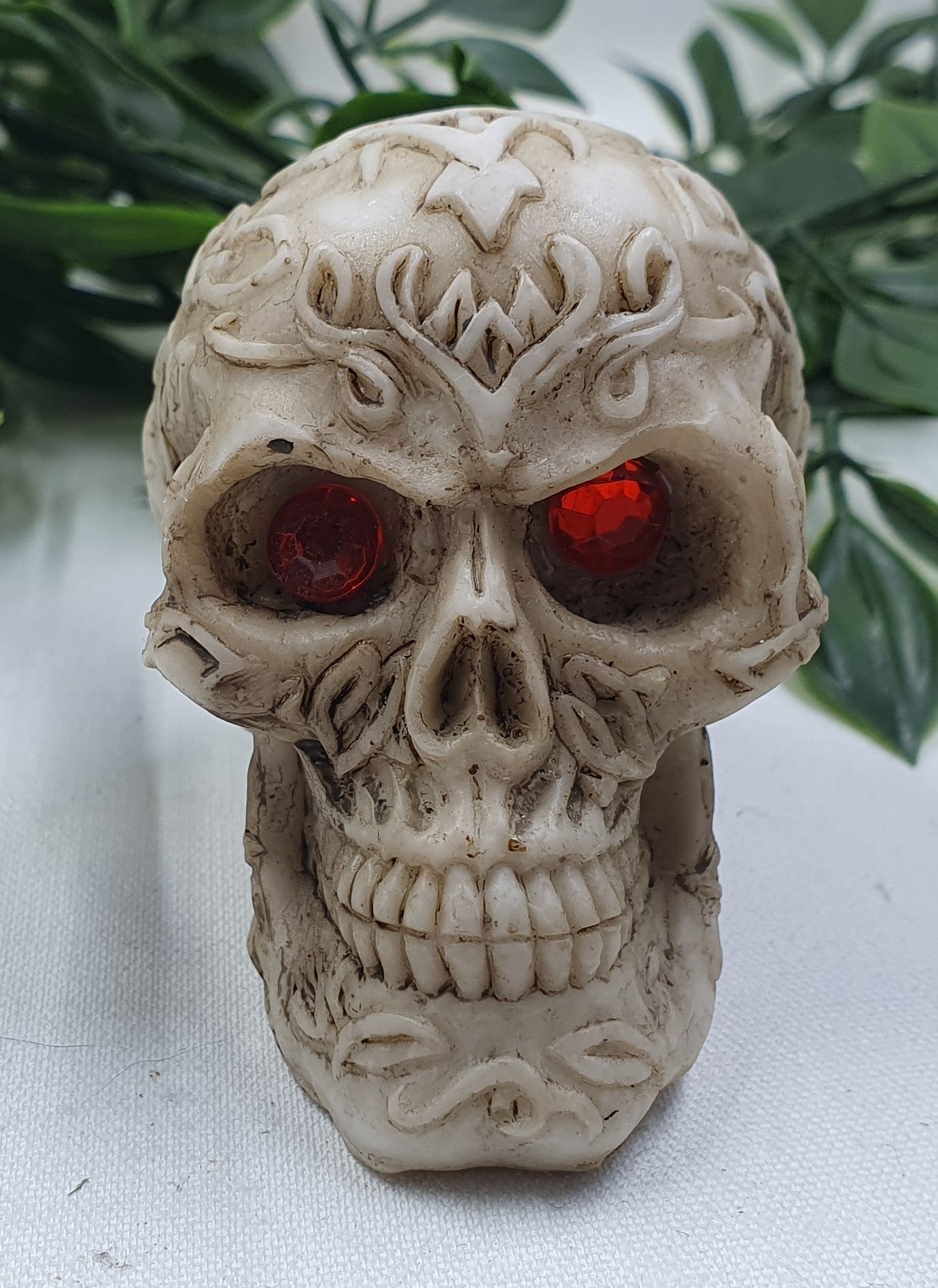 Skulls with Red Eyes