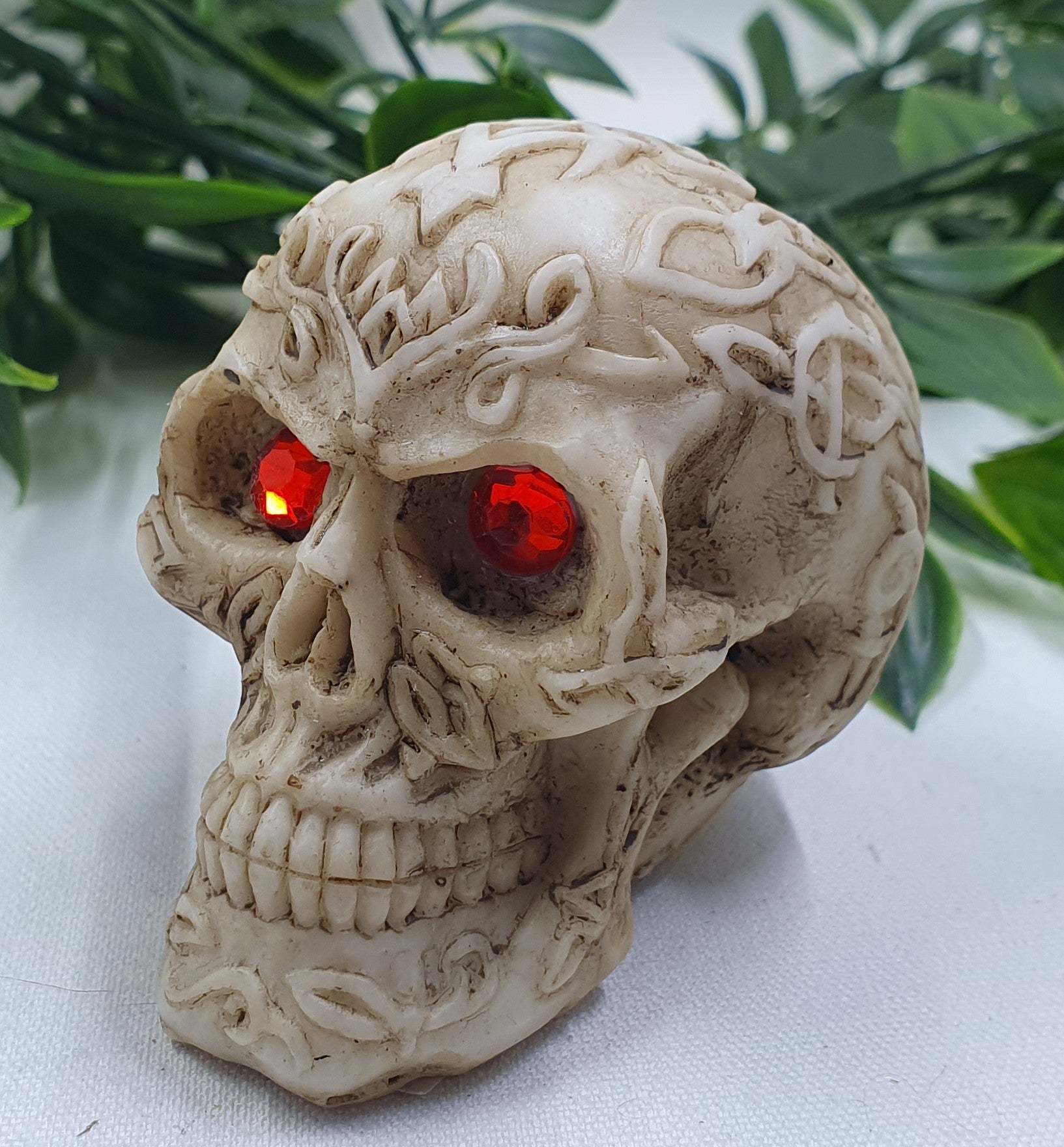 Skulls with Red Eyes