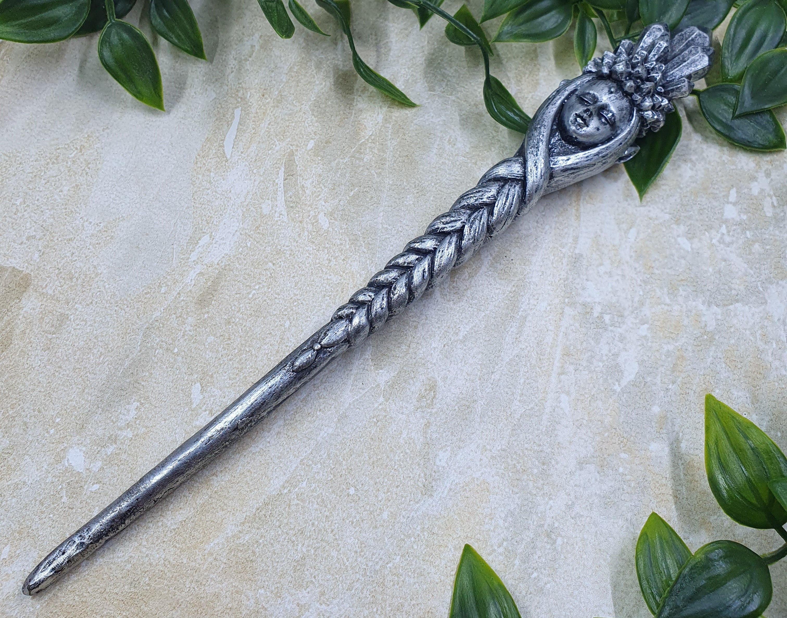 Crystal Silver Goddess Wand #8