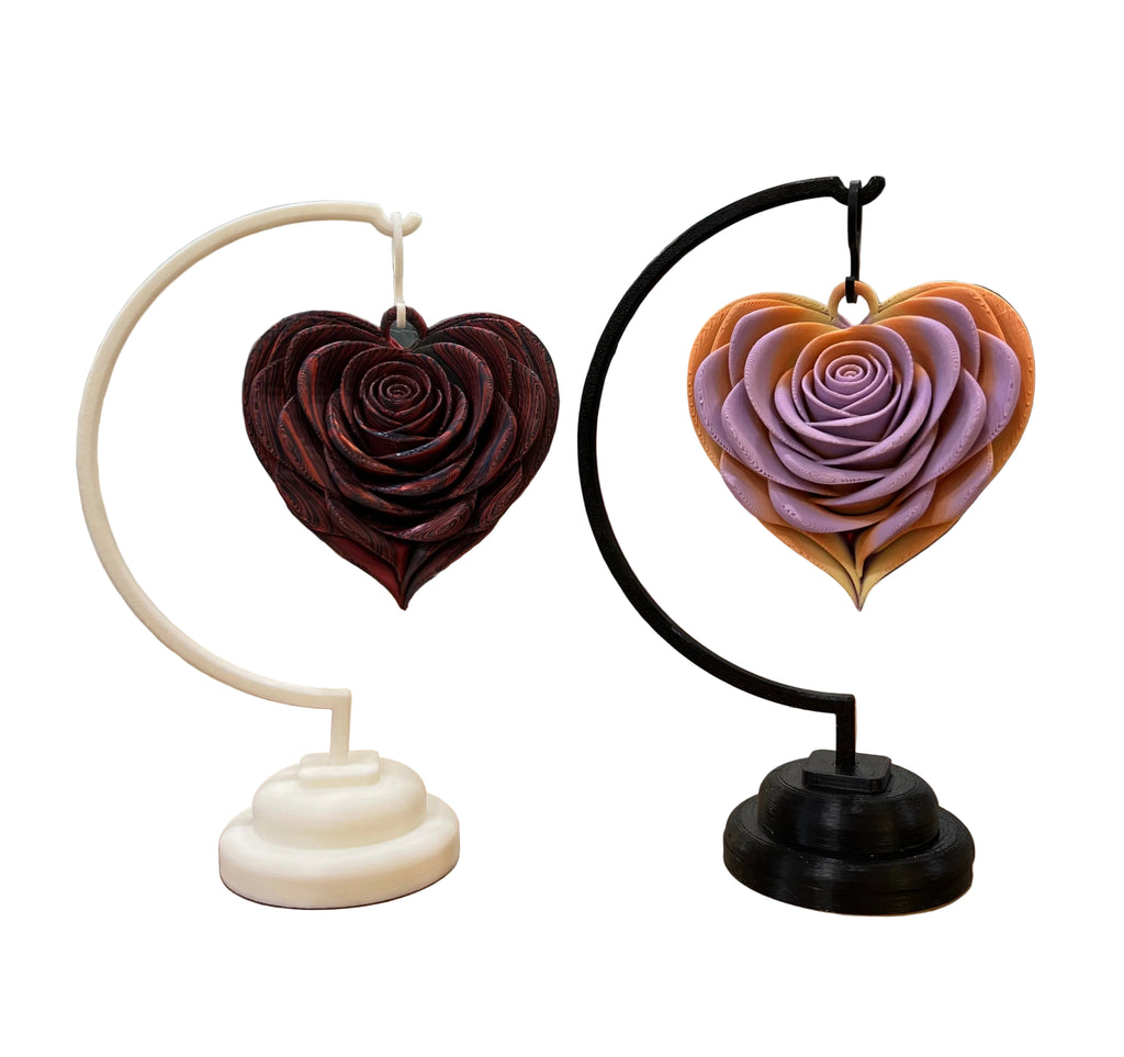 Heart Rose with Stand